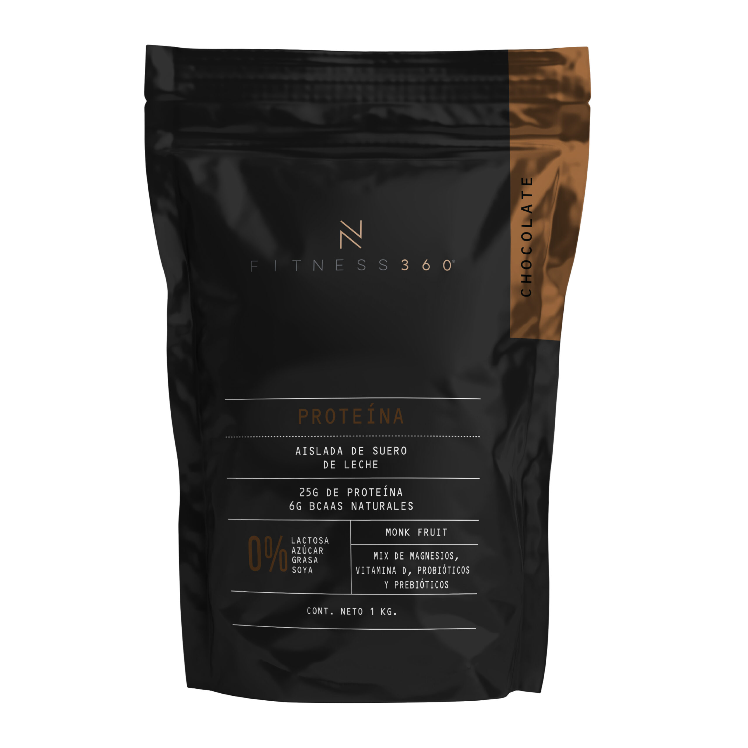 proteína aislada de suero de leche n fitness 360 sabor chocolate