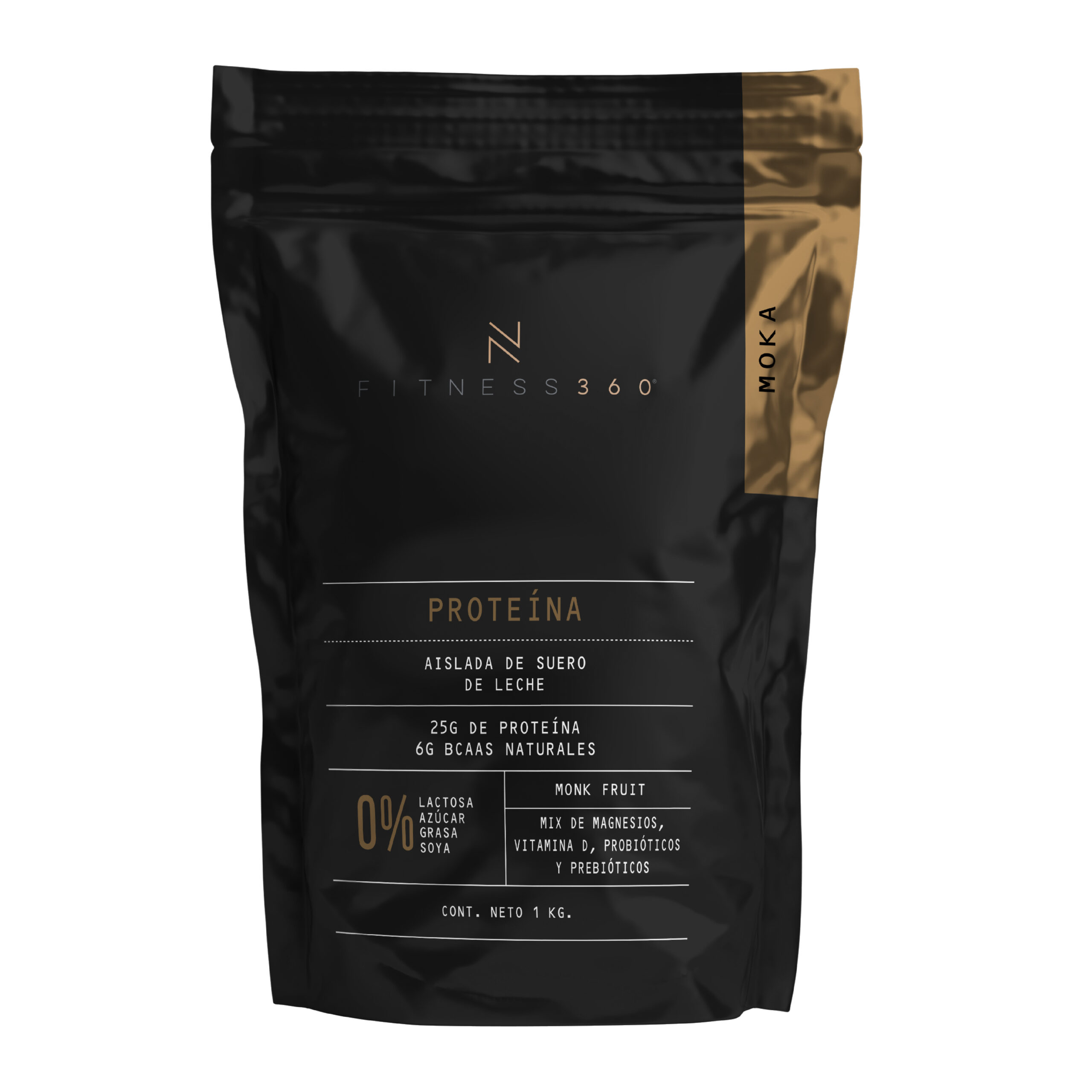 proteína aislada de suero de leche n fitness 360 sabor moka